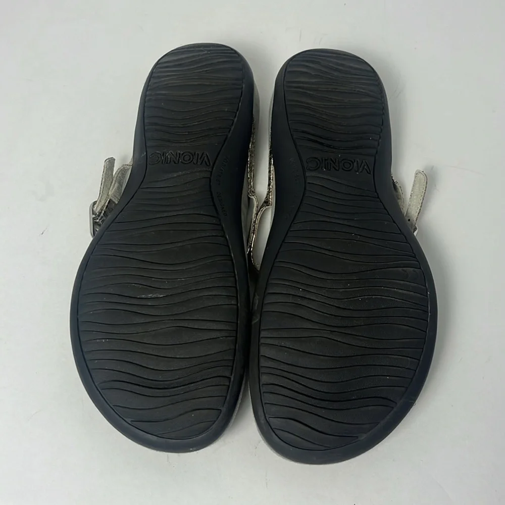 Vionic Ricci Jeweled Orthopedic Comfort‎ Sandal Flip Flop Womens 9 in Silver